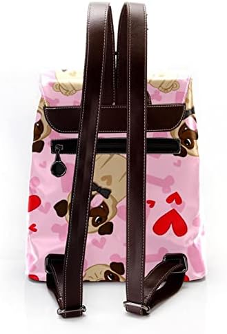 VBFOFBV Unisex ruksak za odrasle sa putne radove, francuski buldog ljupko ružičasti crtani film
