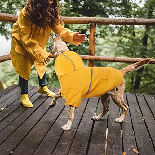 Pas kaput, vodootporni kućni ljubimac Poncho, podesiva pasa kišna jakna Slicker s rupom kabelskog snopa za male srednje velike pse,