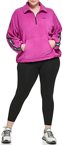 Dkny ženske veličine plus ugodan udobni zip hoodie ružičasti