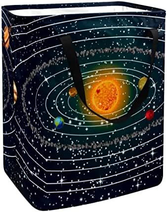 Space Planets Galaxy Print sklopiva korpa za veš, 60L vodootporne korpe za veš kante za veš igračke za odlaganje spavaonice u kupatilu