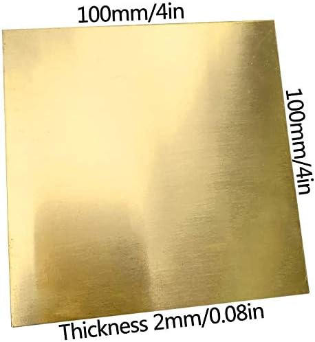 ACCDUER Metal Bakar folija mesing Lima Debljina 2mm za obradu metala zanat DIY, razne specifikacije mesing ploča