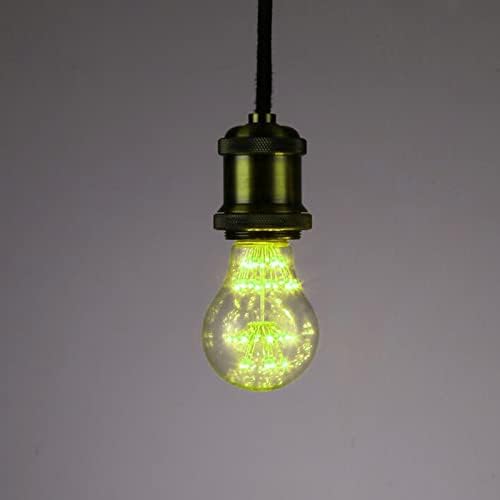 Lxcom rasvjeta A19 zelena zvijezda Edison Vintage sijalica 3W Retro dekorativna vatromet sijalica A60 Edison LED Sijalice E26 osnovno