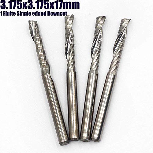 OSCARBIDE CNC Spiral Router Bits Carbide End Mills 16 komada/Set,uključuju 4kom 1/8Shank 2 Flaute Lopta nos & 12 kom 1 Flaute glodalice