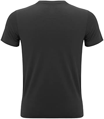 Bmisegm ljetne trening majice za muškarce ljetne prozračne QUICKDRYING jednobojne sportske Casual Print okrugle male majice