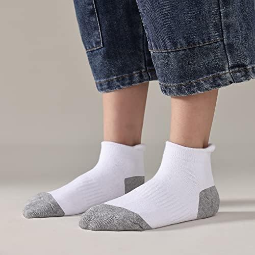 EPEIUS dečije čarape sa niskim rezom / ne pokazuju čarape za trčanje debele pamučne kratke atletske čarape za dečake devojčice 6 pakovanje