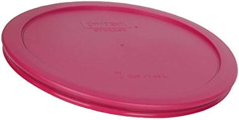 Pyrex 7402-kom 7 šolja fuksija roze okrugli plastični poklopac, proizveden u SAD-u-2 Pakovanje