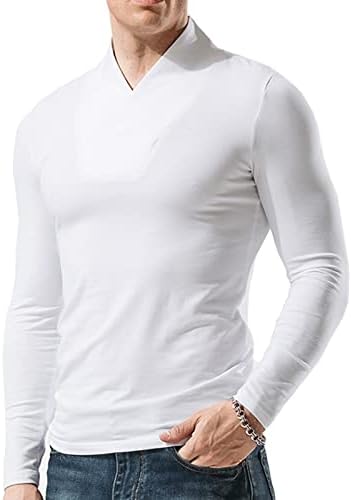 Jeke-dg Turtleneck topli džemper s dugim rukavima pulover kožom za kraljevstvo za posadu Čvrsta majica s V-izrezom polo majica zimska majica