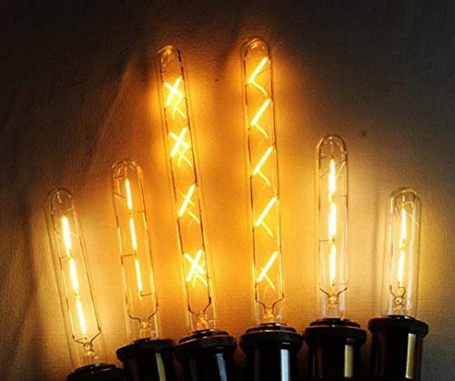 T300 LED sijalica Vintage LED Edison sijalica T10 T300 7w Led cijevi sijalice dugo cjevasto svjetlo,E26 Srednja baza,prozirno staklo