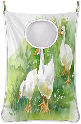 Akvarelna životinjska patka viseća torba za veš, preko vrata torba za veš teška izdržljiva torba za skladištenje koja štedi prostor