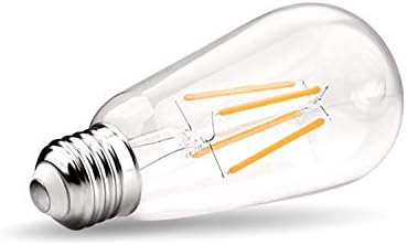 LUXRITE Vintage LED Edison sijalica 60W ekvivalentna, ST19 ST58, 2700k topla bijela, 550 lumena, LED žarulja sa žarnom niti sa mogućnošću