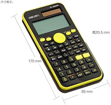 Linrus Naučni kalkulator Dvostruki solarni novčići kalkulator baterije Kalkulator kalkulatora 4 boje isporučuje se nasumično