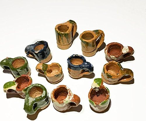 12 Mini meksičke keramičke keramičke krigle blata Jarritos za umjetnost i zanatlije naklonost ukrasima