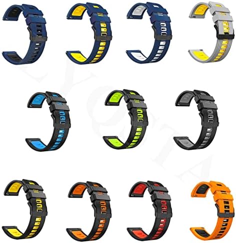 Eeomoik silikonske trake za Suunto 9 Peak Sport Smart Watch Prozračiva za Yamay SW022 Zamjena za zamjenu Smartwatch-a 22mm narukvica