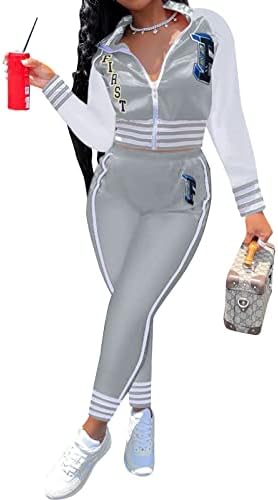 Chicyes 2023 Ženska odjeća za dvije komade Trackits Jakna s dugim rukavima i hlače Jogger Set Duks
