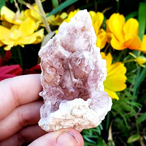 Pink Amethyst iz Argentina - Prirodno ozdravljenje Metafizička čakra Crystal Gemstone - Besplatni obrazac Drugi uzorak sa kristalnom