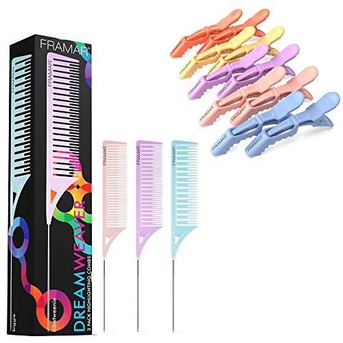 Framar Dreamweaver Comb Set Comb Set + Framar Pastel Alligator za kosu 10 pakovanja