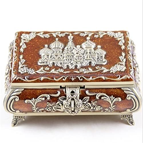ZSEDP Vintage Fashion Box ruski stil cink-legura Metal Trinket kutija Bronze emajl Storage Case