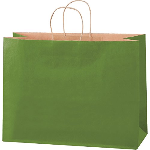 Top Pack Supply zatamnjene torbe za kupovinu, 16 x 6 x 12, zeleni čaj