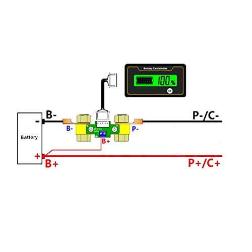 TAIDACENT Akumulatorski kulometar Monitor Tester za ispitivanje baterije Analizator baterije COULOB COUrter 7-120V 50a 100a 200A 300a