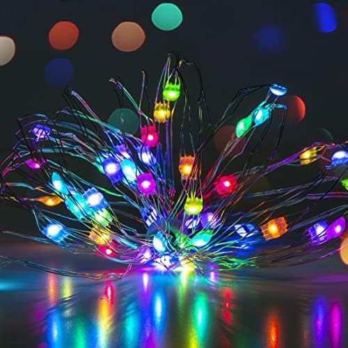 SEZO WS2812B IC Fairy žičana svjetla 16.4 Ft / 5M 50LEDs Dream promjena boje Adresabilna LED žičana svjetla za Halloween božićno drvo