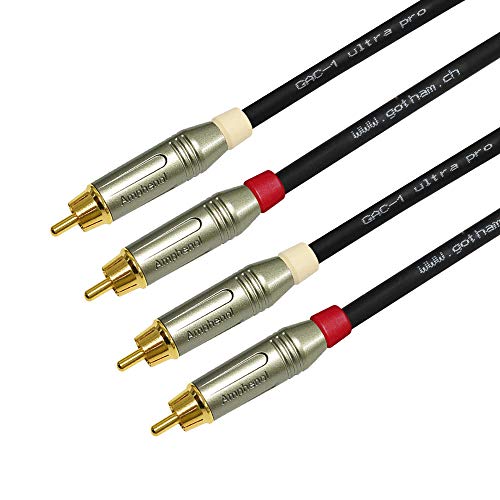 1.5 stopa RCA kablovski par-Gotham GAC - 1 Ultra Pro - Low-Cap Audio Interconnect kabl sa Amphenol ACPR livenim, pozlaćenim RCA konektorima