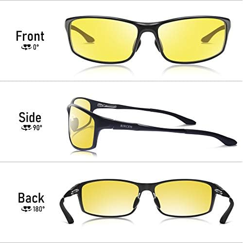Naočale za noćne vizije za vožnju: HD protiv klizanja Al-MG okvir Noćne naočale za muškarce