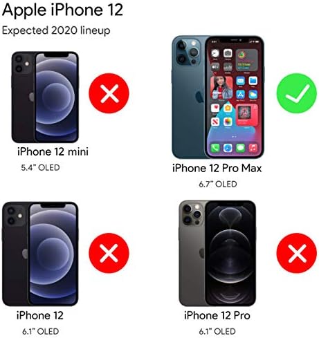 Fingic iPhone 12 Pro Max Case, iPhone 12 Pro Max case Wallet, mermerni dizajn 9 držač za kartice PU kožna odvojiva torbica za narukvicu