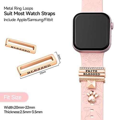 Gledajte opserve za Apple SmartWatch opseg za žene ukrasne prstenove petlje 38mm 40mm 41mm 42mm 44mm 45mm Kompatibilan sa IWATCH serija 7 6 5 4 3 2 1 Pametni satovi Diamond Nakit
