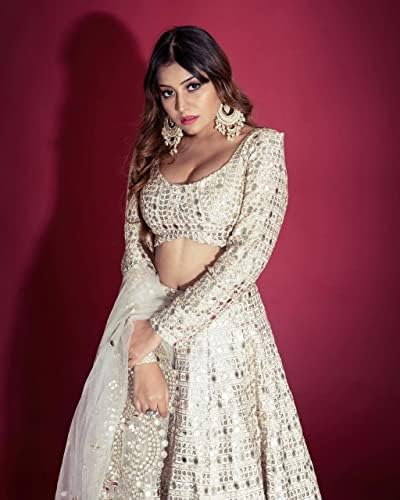 Atraktivna stilska Lehenga Choli za žene, papir za folije i vez za vez sa Dupattom, Party Wear Lehenga