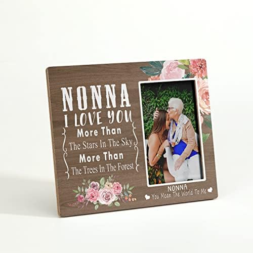 Djela Gifts Frame, baki rođendan Božićna majčin dan Dar za Dan zahvalnosti, Grandchild, Nonna Wall & TableTop Photo Frame 4 × 6, Nonna