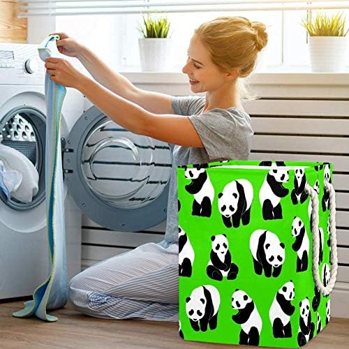 Inhomer Panda uzorak 300D Oxford PVC vodootporna odjeća korpa velika korpa za veš za ćebad igračke za odjeću u spavaćoj sobi