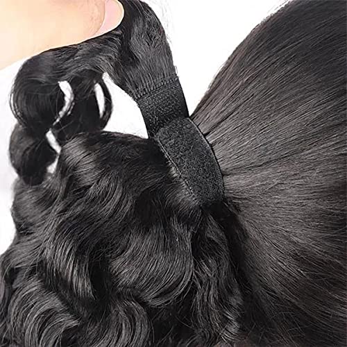 Human Hair Magic Paste Ponytail Hair Extensions Water Wave Magic Paste Wrap Around Ponytail Real Remy Hair Pony Tails ekstenzije