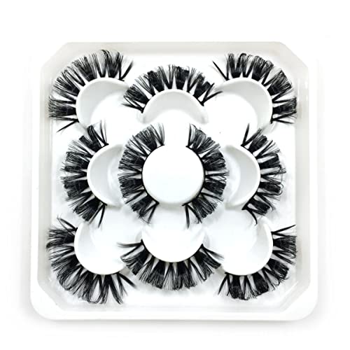 5 parovi Fluffy Mink Lashes 4D False eye lashes prirodni volumen trepavice lažne trepavice D Curl umjetne trepavice Ruska traka trepavice