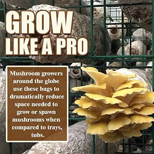 HOCTRAKA 50-kom Mushroom grow Bags Mushroom spawn torbe, Extra debele torbe od 3 Mil, velike veličine 6 X 5 X 20 0.2 mikron Filter