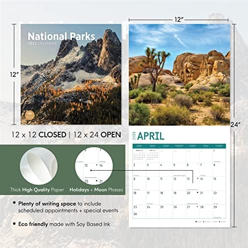 2023 Kalifornijski zidni kalendar sa vedrim danom, 12x12 inča, prekrasna USA Turistička destinacija Scenic Photography