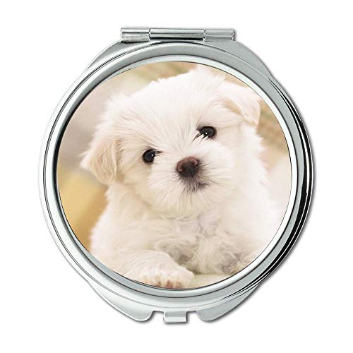 Ogledalo, ogledalo za šminkanje, slon i pas slatki pas, džepno ogledalo,1 X 2x uvećanje