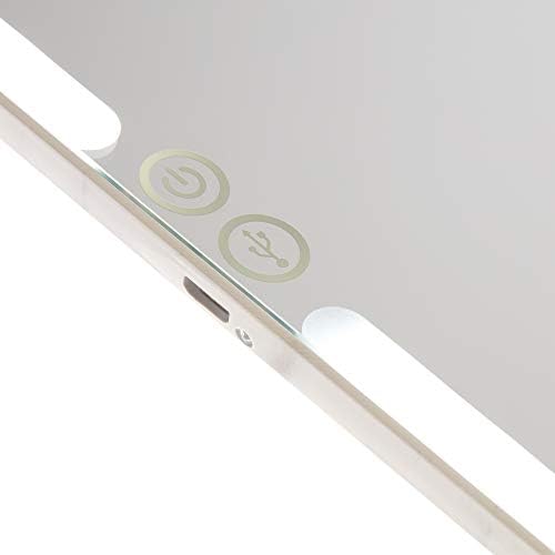 Utisci Vanity Touch Pad 2.0 Punjivo LED ogledalo za šminkanje sa preklopnim poklopcem, prenosivo stolno ogledalo sa prekidačem za