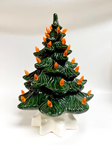 Nacionalna ARTCRAFT® srednja keramička svjetla za božićnu svjetlost - narandžasta