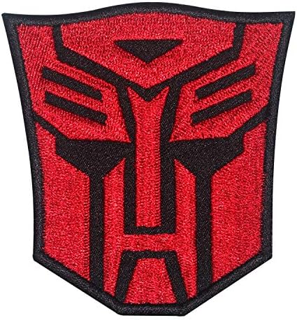 Luqi Transformer Crveni šareni logo Vezeni gvožđe na patchu šivati ​​na značku Aplikaciju za odjeću itd., Višebojna, 7,3 cm x 7,6cm