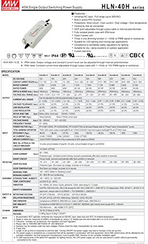 MW Dobro znači HLN-40H-24A 24V 1.67 a 40W jednosmjerno LED prekidačko napajanje sa PFC-om