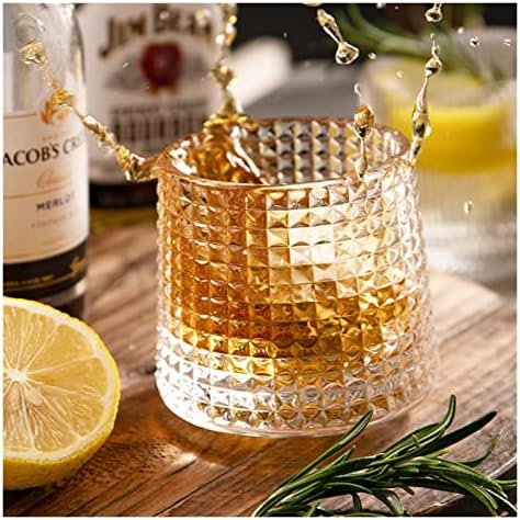 Yalych 2/4/6 Piece Spinning Whisky Glass Vintage Staklo Za Piće Burbon Koktel Whiskey Shaker Creative Personality Keramička Šolja