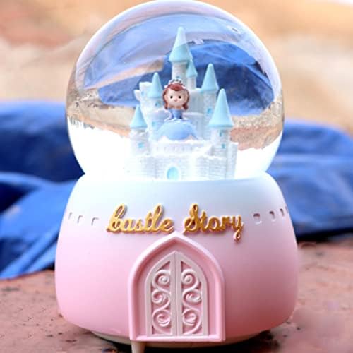 Asuvud Creative lampice plutaju snježne pahulje unutar zarca zarke za dvorac Princess Glass Crystal Ball Music Box Rođendan Poklon