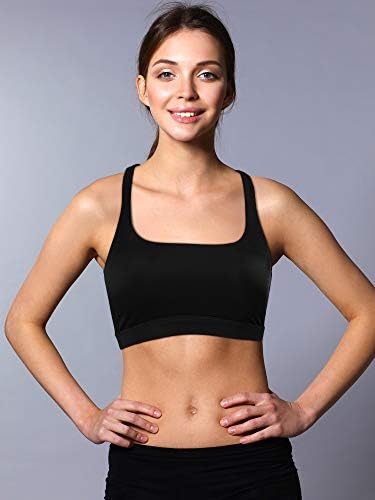 Patelai 2 Paketa Ženski Podstavljeni Sportski Grudnjak Cross Back Bra Workout Strappy Bra Bešavni Udoban Grudnjak Za Jogu