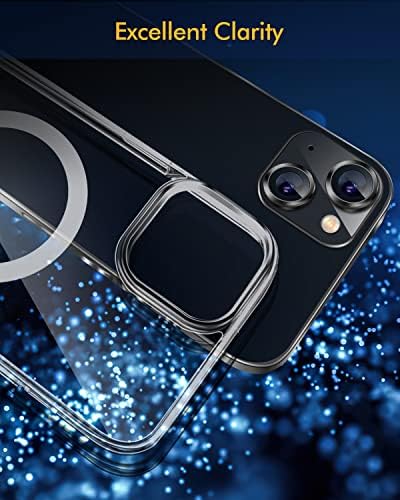 3inus Magnetic Clear Case za iPhone 13, kompatibilan sa svim Mag-Safe priborom, Crystal Clear zaštitni Silikonski iPhone 13 Case 6.1