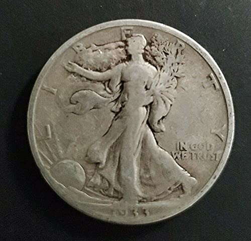 1933 -s hodajući sloboda pola dolara - 90% srebra