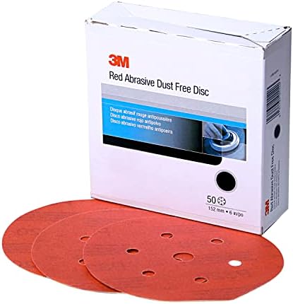 3m kuka crvene abrazivne disk prašine bez prašine, 01138, 6 in, P500, 50 diskova po kartonu