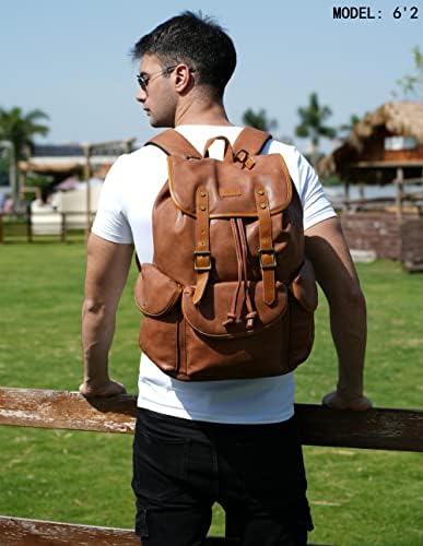 Kožni 15,6-inčni ruksak za Laptop planinarenje ruksak za kampovanje torbica torba za knjige putni poslovni ruksak CN-01