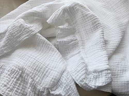 JH-YISHENG Pamuk ruffle pokrivač, baby muslin swaddle deke, dječje dijete meko reverzibilno prekrivač, pokrivač krevetića sa čvrstim