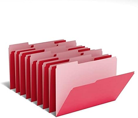 Fascikle u boji datoteke 1/3-izrezana kartica slovo veličina Crvena 100 / kutija institucionalno Kancelarijski materijal Organizator