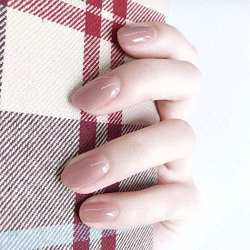 Aetorgc Pink sjajni lažni nokti Full Cover kratki Ovalni lažni nokti akrilna kopča za vjenčanje na noktima za žene i djevojke